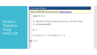 Inverse Z Transform In Matlab _ plot inverse z transform – RBWPPQ