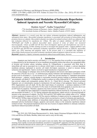 Calpain Inhibitors and Modulation of Ischaemia Reperfusion Induced ...