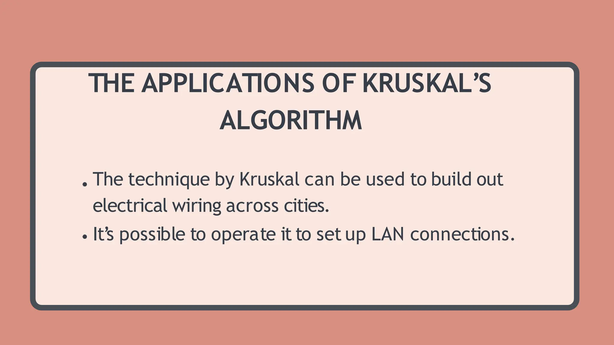 Kruskal Algorithm for minimum spanning.. | PPT