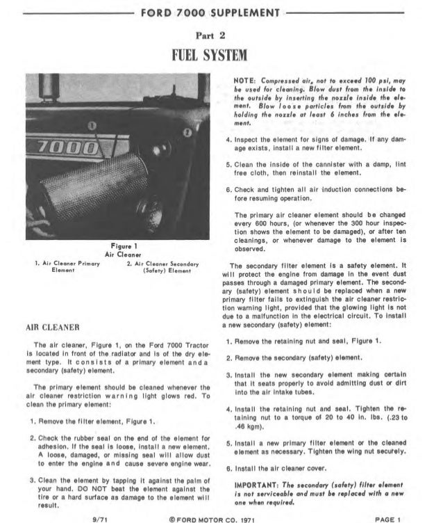 1967 Ford 3000 Tractor Service Repair Manual