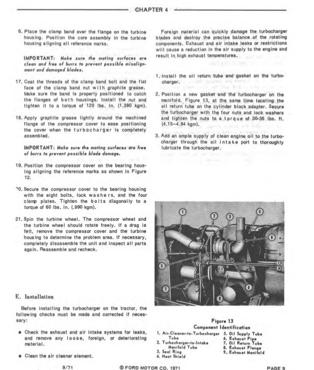 1972 Ford 3000 Tractor Service Repair Manual