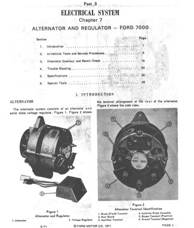 1972 Ford 3000 Tractor Service Repair Manual
