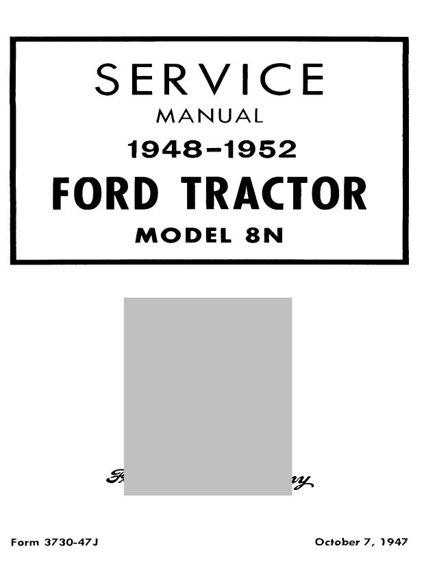 1952 Ford 8n Tractor Service Repair Manual 1952 Ford 8n Tractor Service Repair Manual