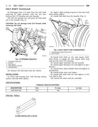 2003 DODGE RAM TRUCK Service Repair Manual PDF