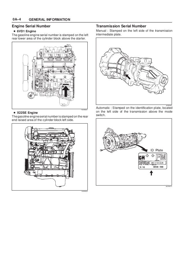 1999 ISUZU TROOPER RODEO AMIGO VEHICROSS AXIOM Service Repair Manual