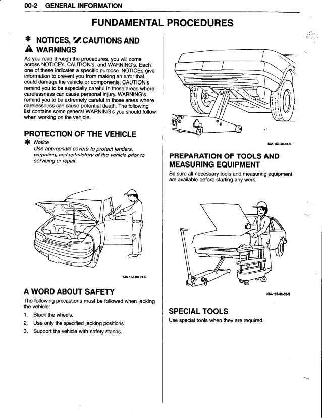1998 Kia Sportage Service Repair Manual