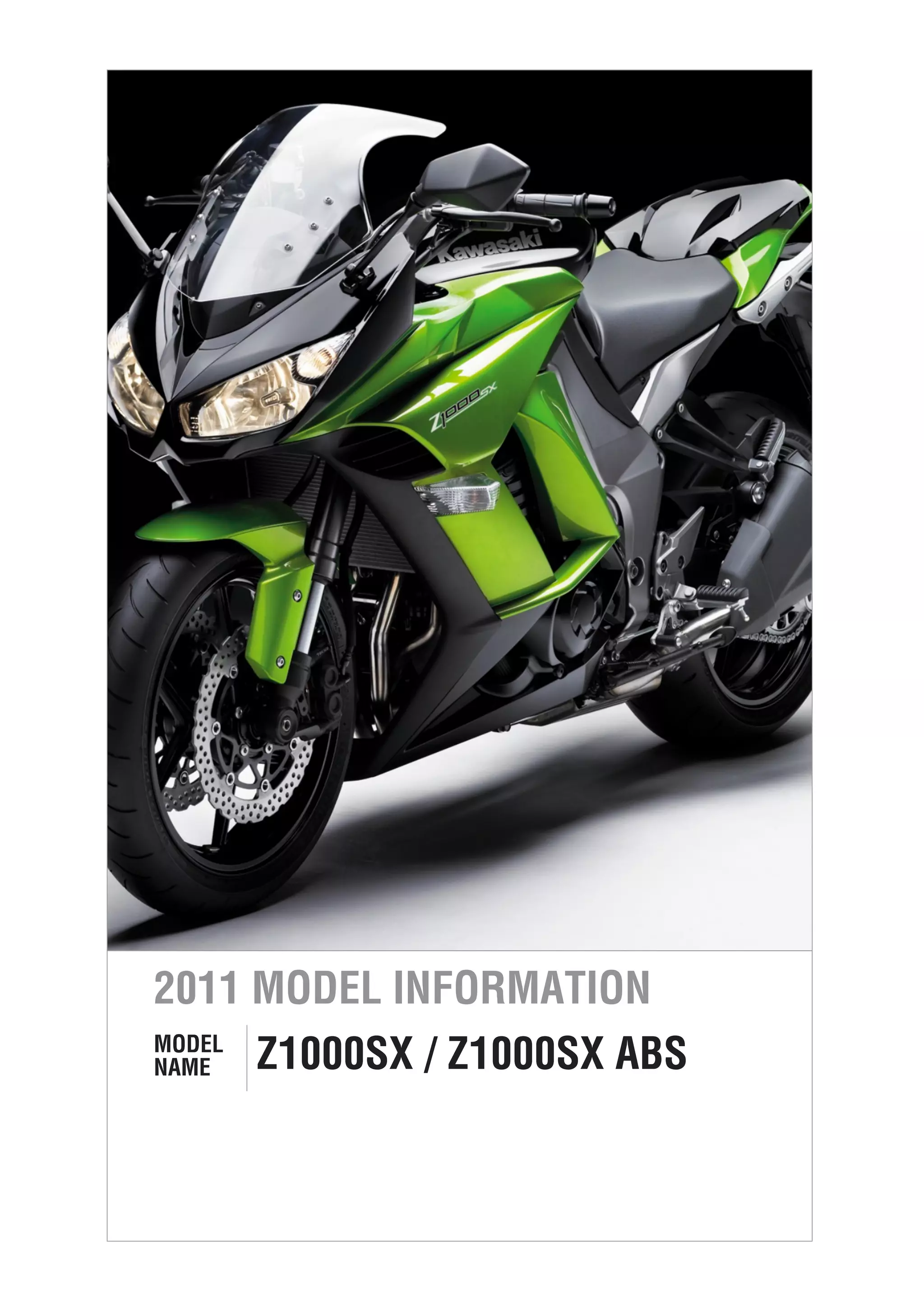 2011 Kawasaki Z1000SX | PDF