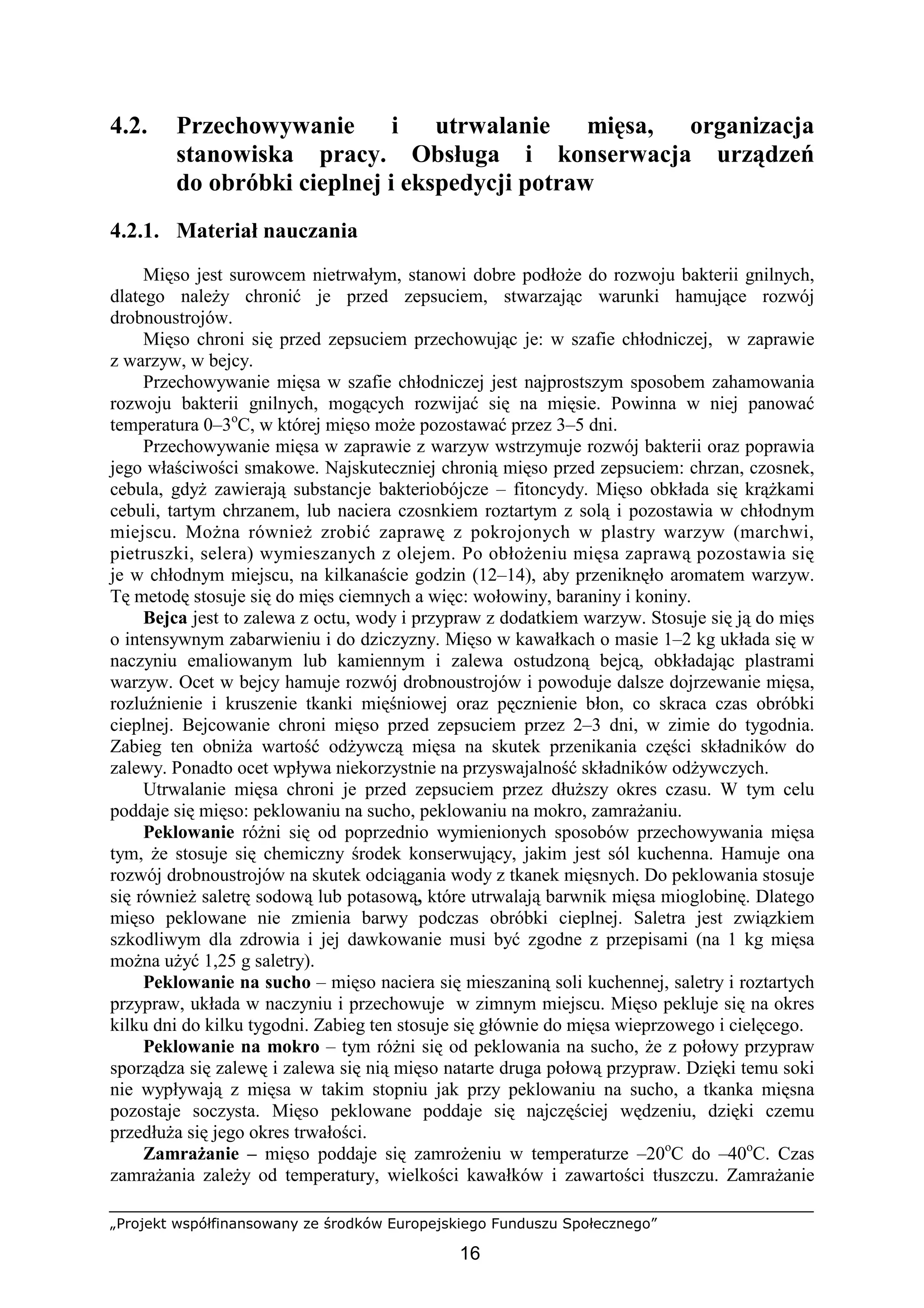 Sporządzanie podstawowego asortymenty potraw i półproduktów z mięsa
