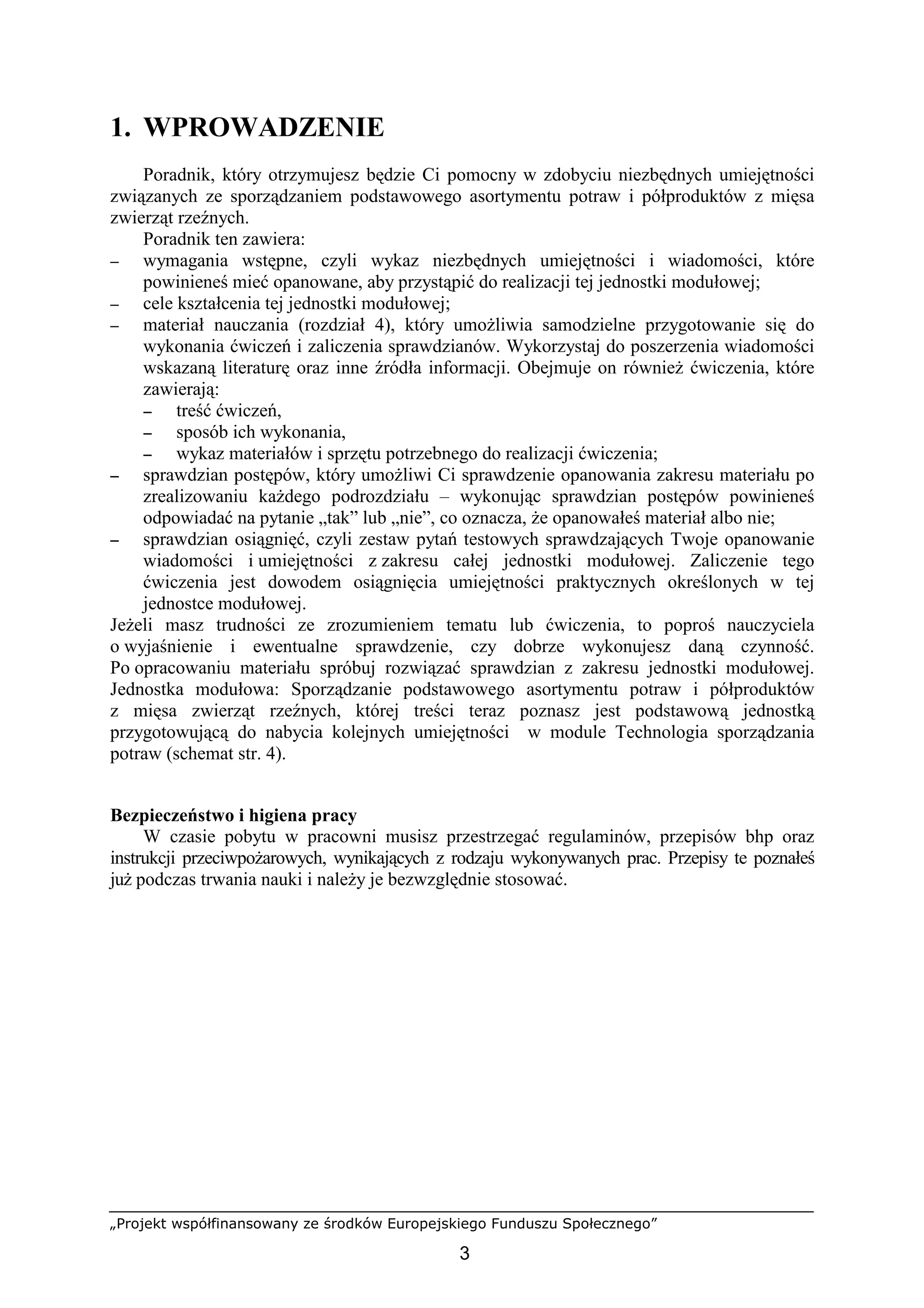 Sporządzanie podstawowego asortymenty potraw i półproduktów z mięsa