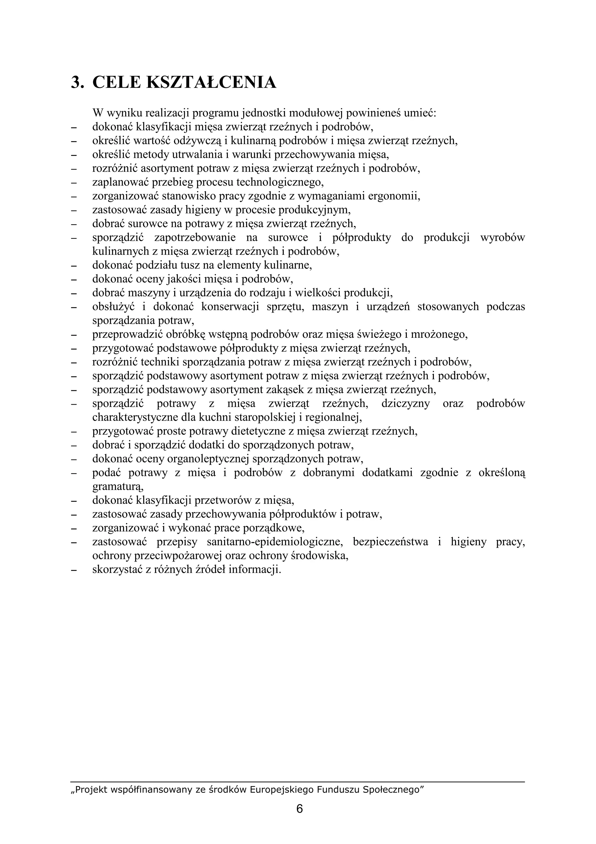 Sporządzanie podstawowego asortymenty potraw i półproduktów z mięsa