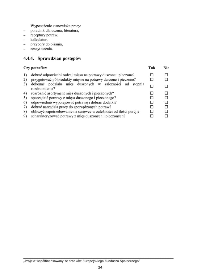 Sporządzanie podstawowego asortymenty potraw i półproduktów z mięsa