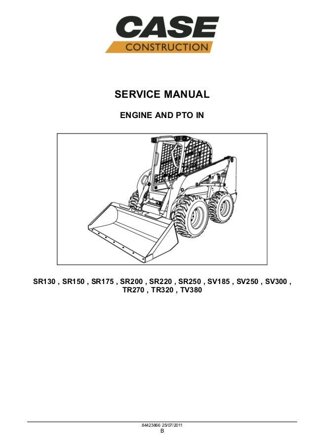 CASE SV300 SKID STEER LOADER Service Repair Manual