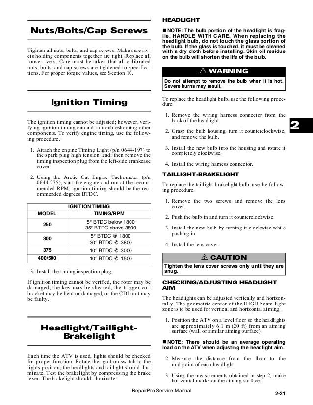 2002 Arctic Cat 375 Wiring Diagram