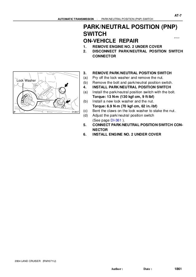 2007 LEXUS LX-470 (LX470) Service Repair Manual