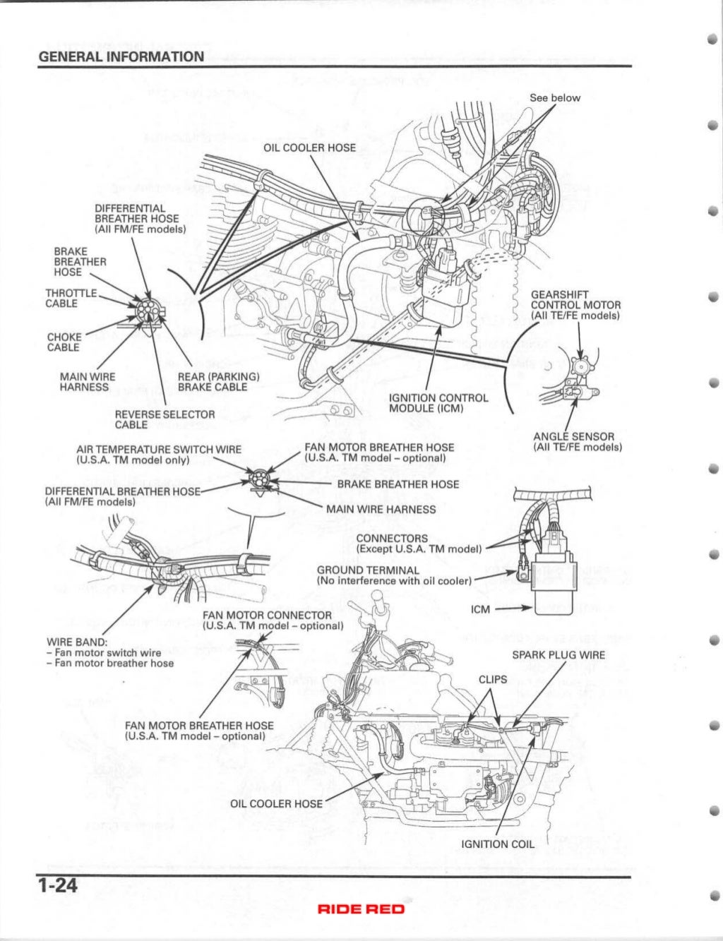 2005 Honda TRX350FM FourTrax Rancher 4x4 Service Repair Manual