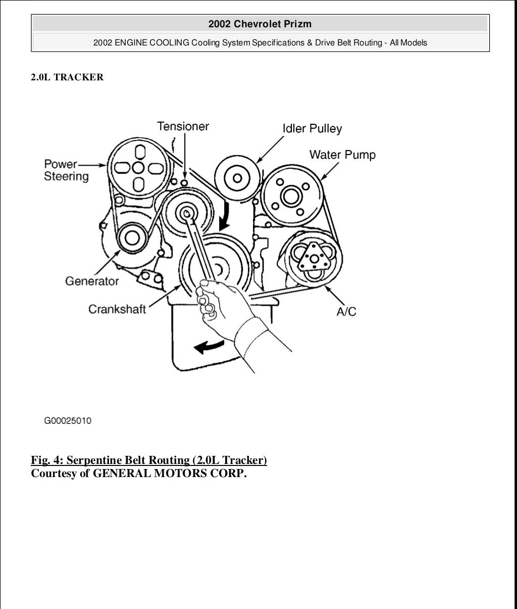 Chevy Prizm Engine Diagram