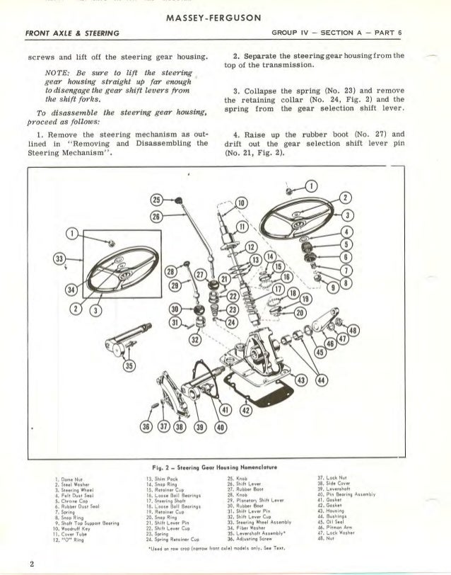 Massey Ferguson MF65 Tractor Service Repair Manual