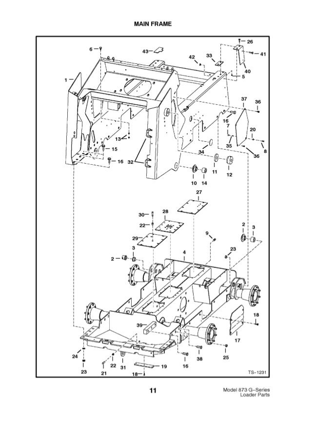 Bobcat 873 G Series Skid Steer Loader Parts Catalogue Manual (S/N 517…