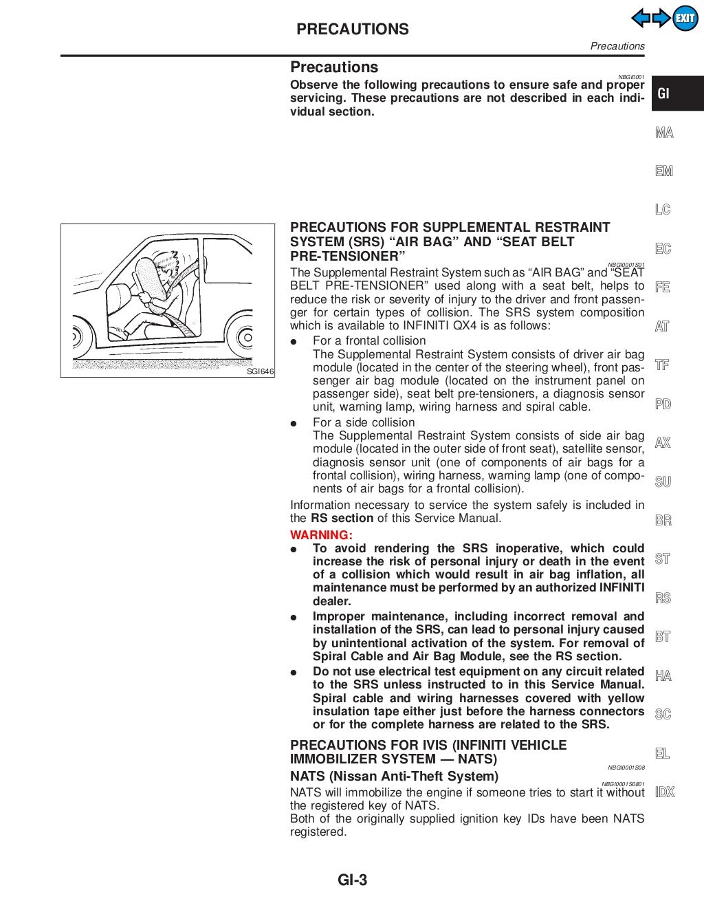 2000 Infiniti QX4 Service Repair Manual