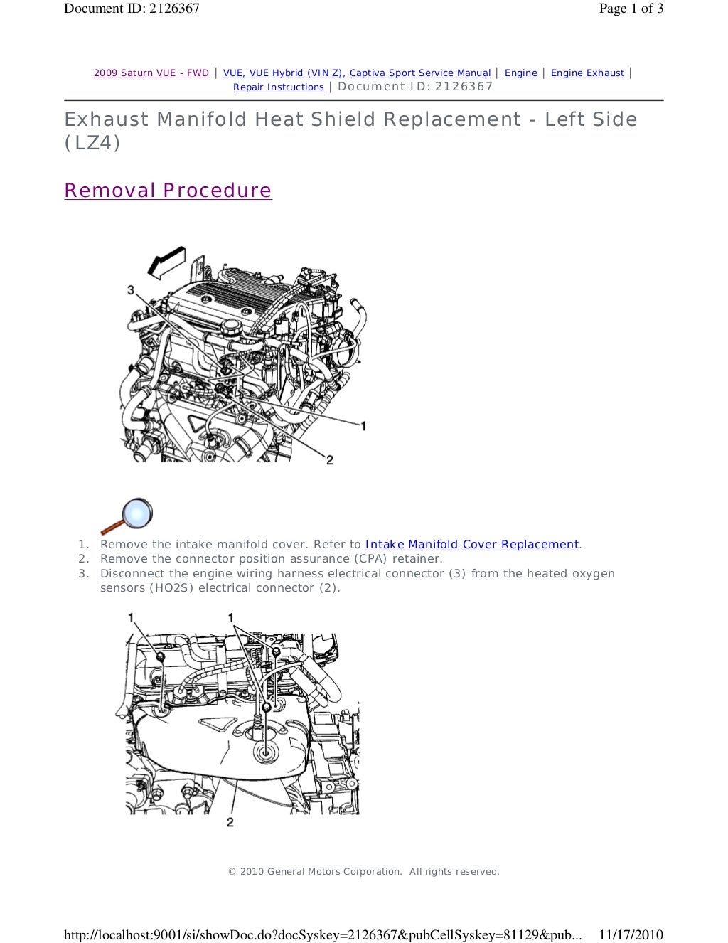 2009 SATURN VUE Service Repair Manual