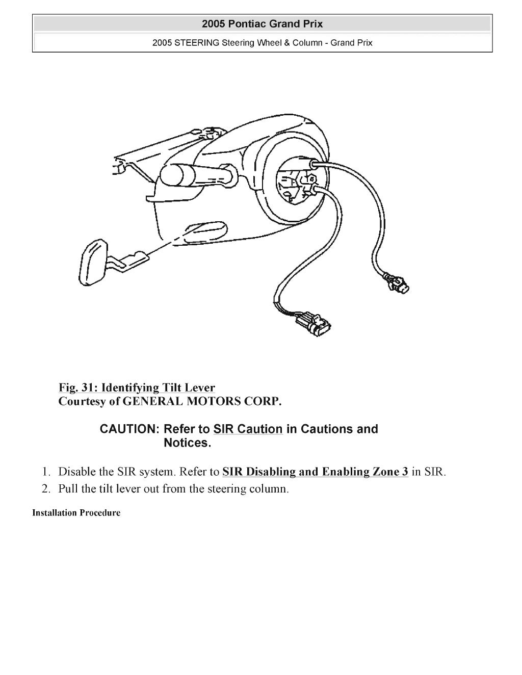 2006 PONTIAC GRAND PRIX Service Repair Manual