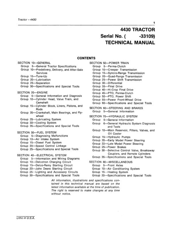 John deere 4430 manual