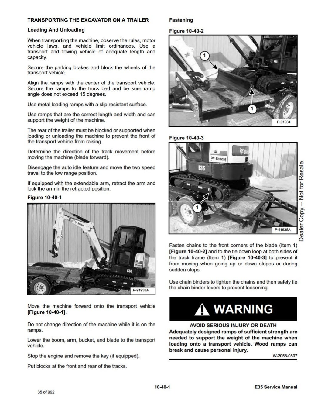 BOBCAT E35 COMPACT EXCAVATOR Service Repair Manual SN：A93K11001 AND A…