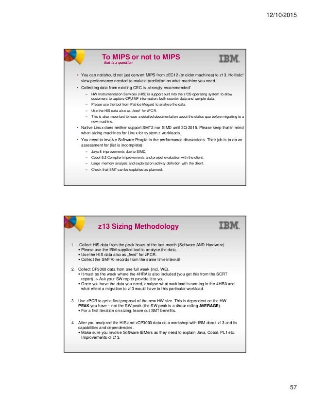 Ibm 2964 Mips Chart