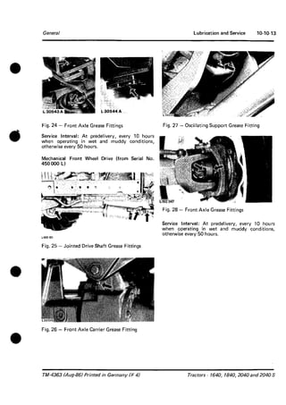 John Deere 1640 - 1840 - 2040 Parts Manual