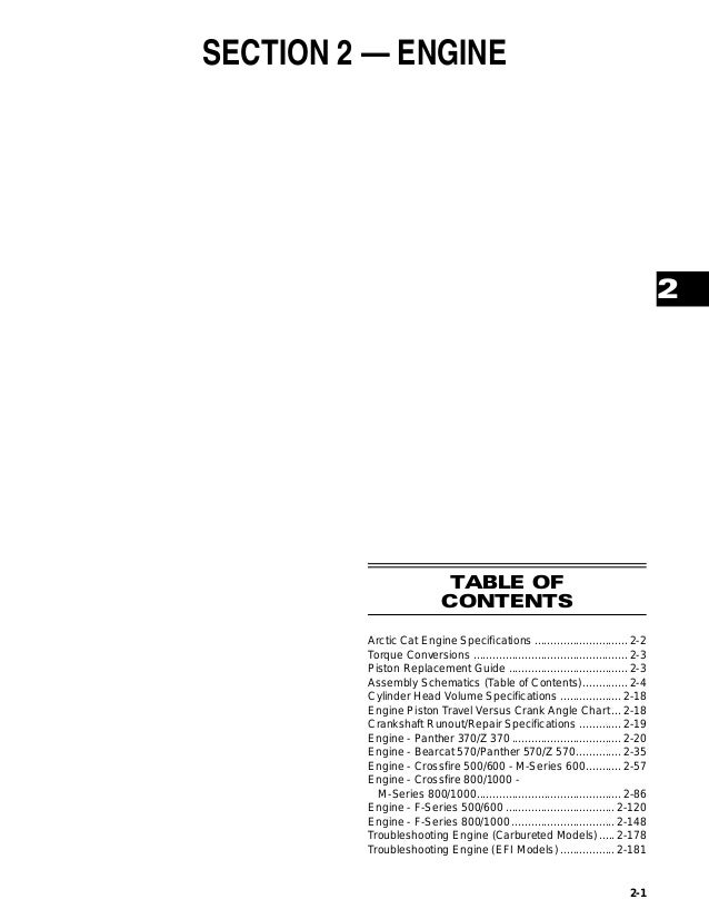 2007 Artic Cat 570cc 2-Stroke Snowmobile Service Repair Manual