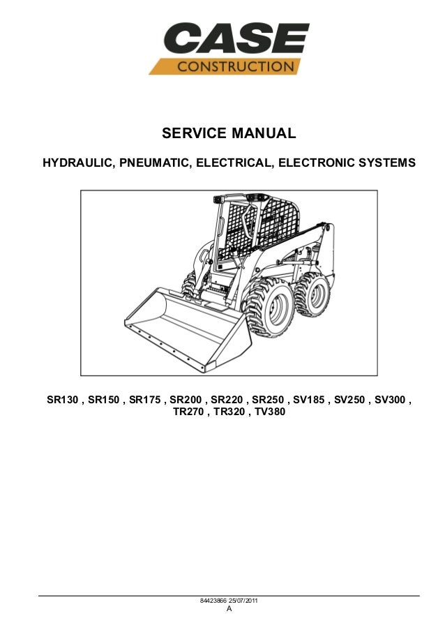CASE SV185 SKID STEER LOADER Service Repair Manual