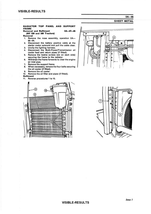 Massey Ferguson MF 575 TRACTOR Service Repair Manual
