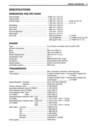 1999 Suzuki LT-F300FX King Quad ATV Service Repair Manual | PDF
