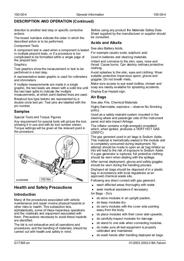 2005 FORD BA FALCON Service Repair Manual