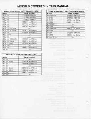 MERCURY MERCRUISER MCM120 STERN DRIVE UNITS AND MARINE ENGINE (1974-1…