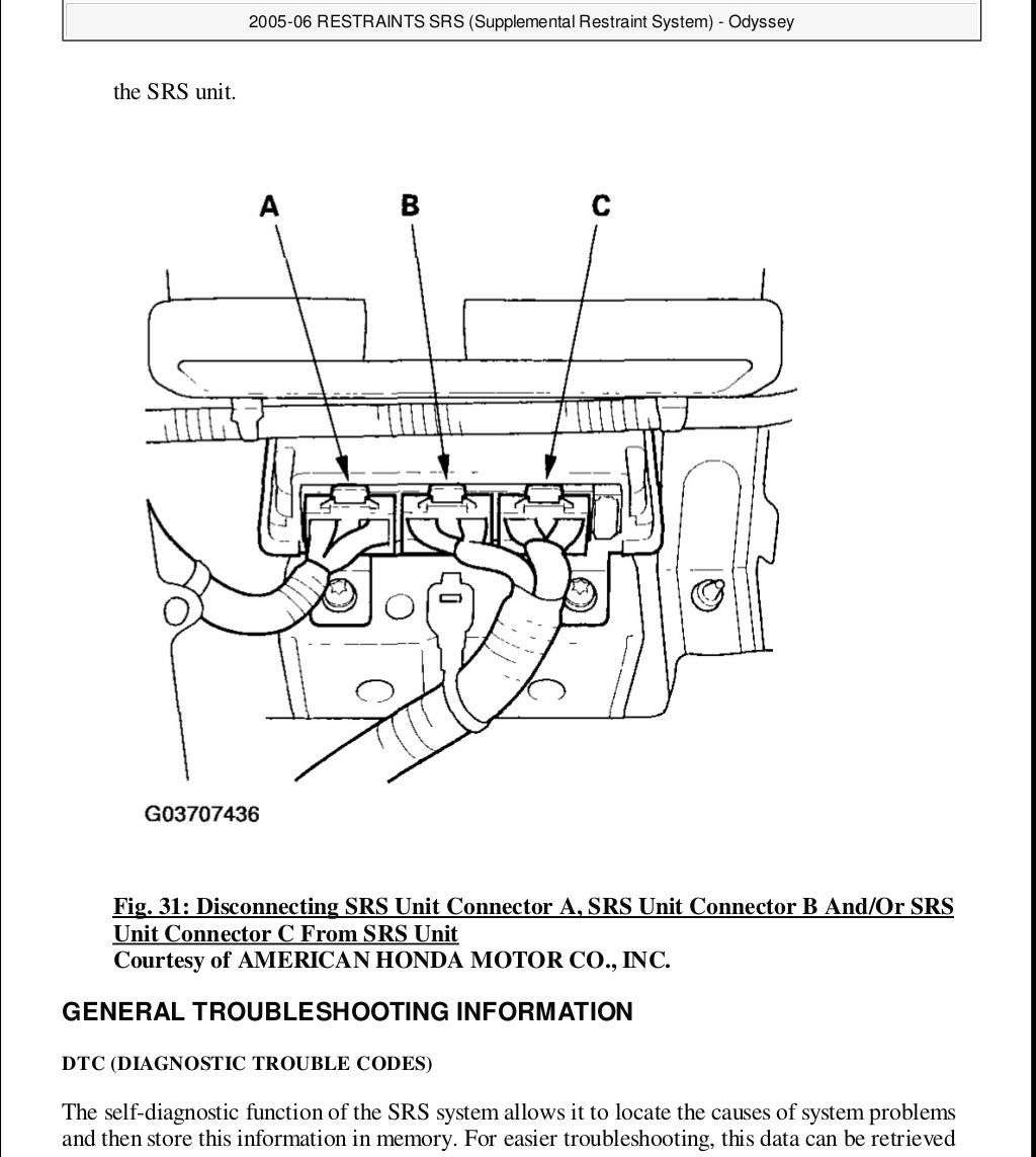 2007 HONDA ODYSSEY Service Repair Manual
