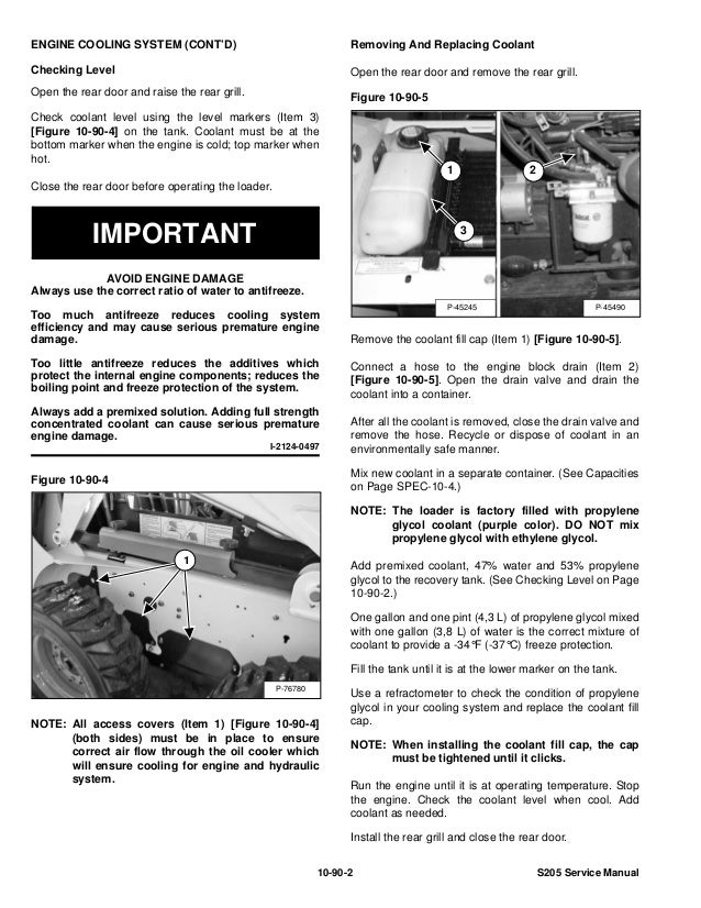 Bobcat S205 Skid Steer Loader Service Repair Manual S N 530560001 A