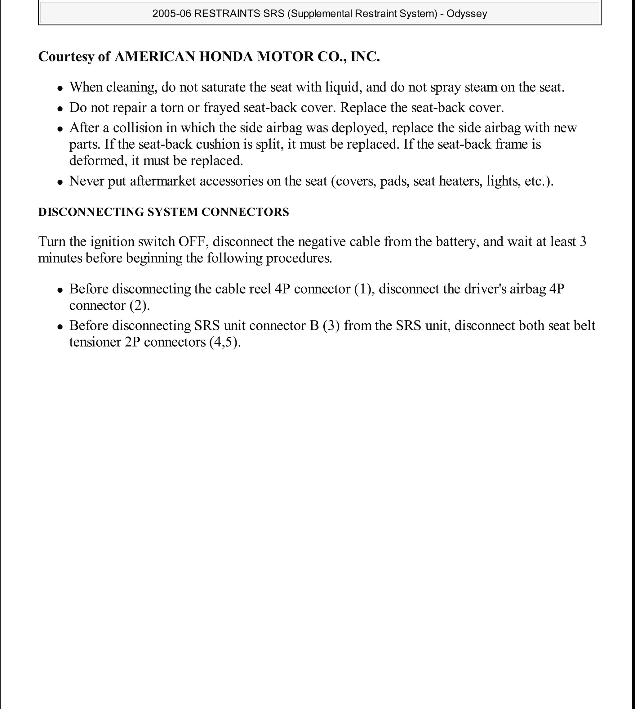 2009 HONDA ODYSSEY Service Repair Manual | PDF