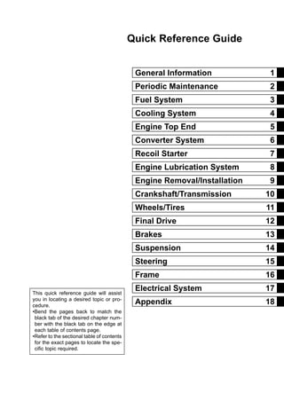 2012 KAWASAKI BRUTE FORCE KVF300CC Service Repair Manual
