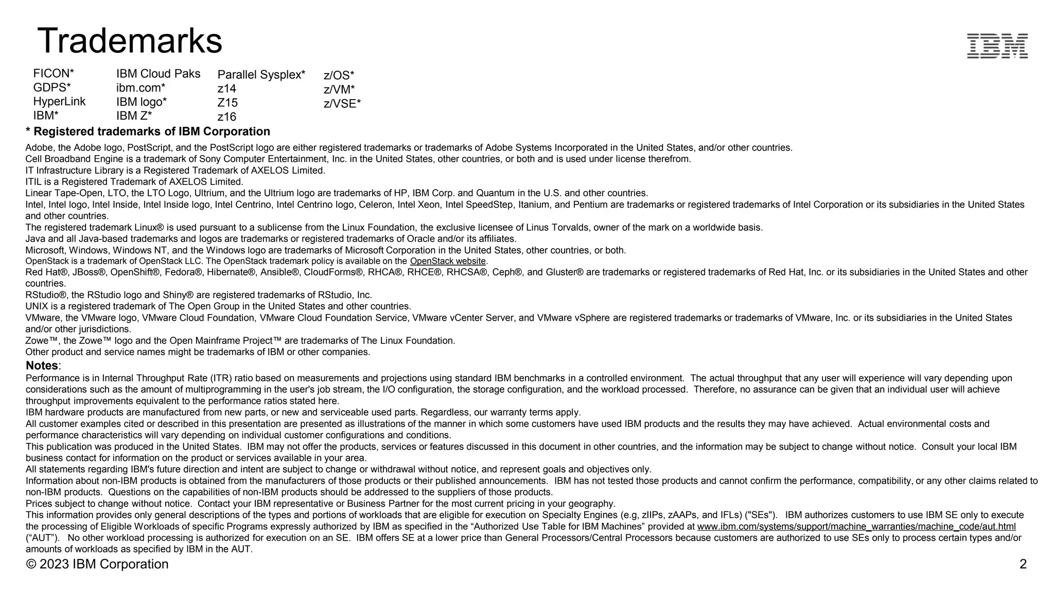 Computer Based Databases Trademarks z16 zOS Support - March 2023 - SHARE in Atlanta.pdf