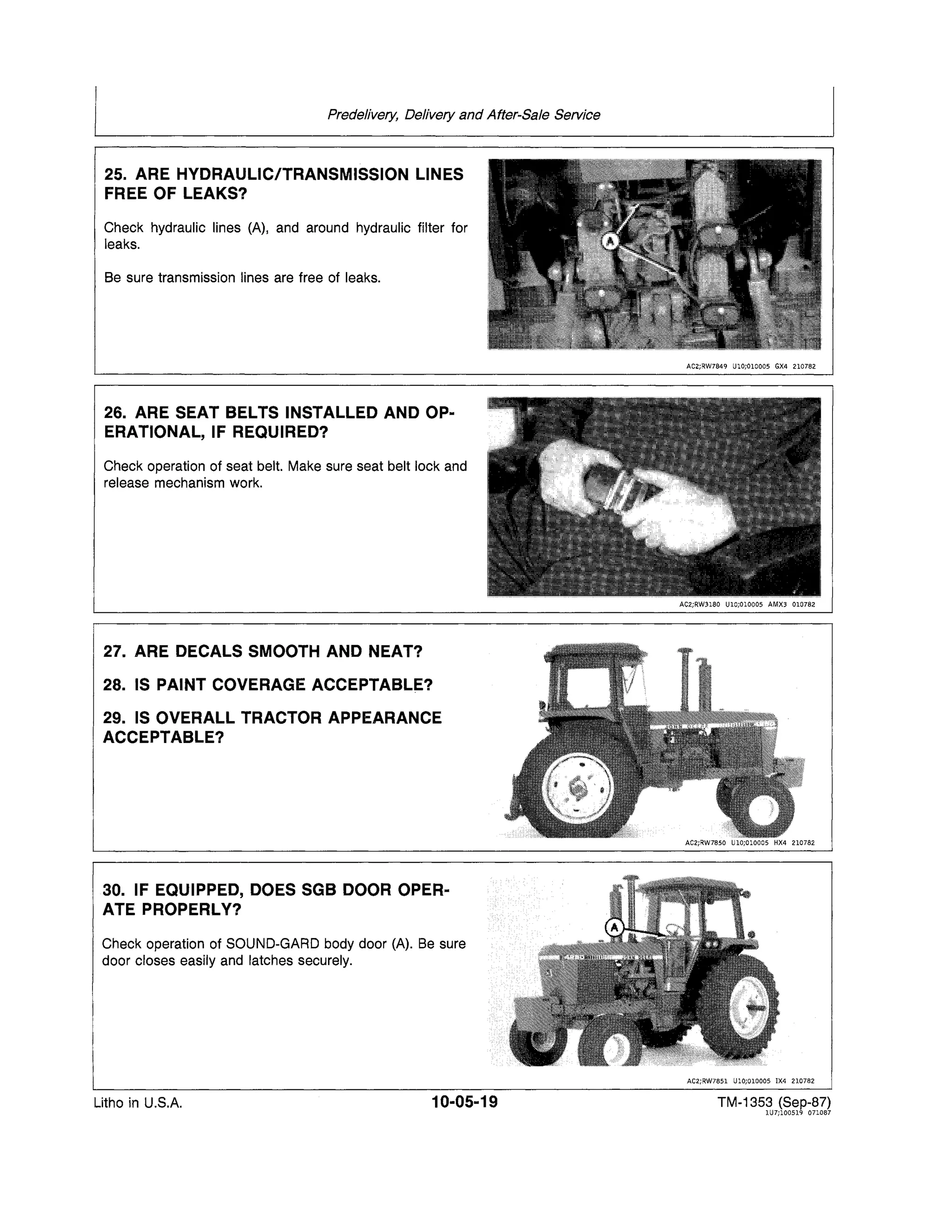 JOHN DEERE 4450 TRACTOR Service Repair Manual PDF