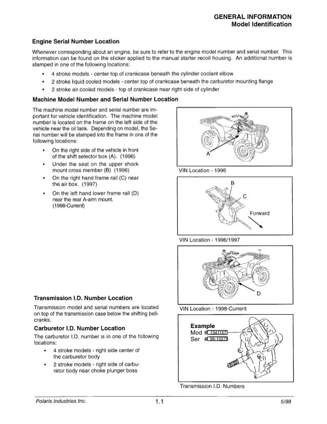 1997 Polaris Xpress 400l Service Repair Manual