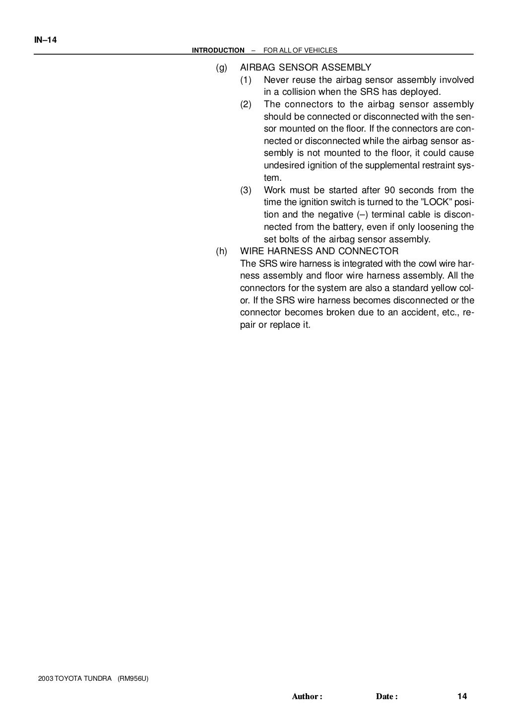2000 Toyota Tundra Service Repair Manual