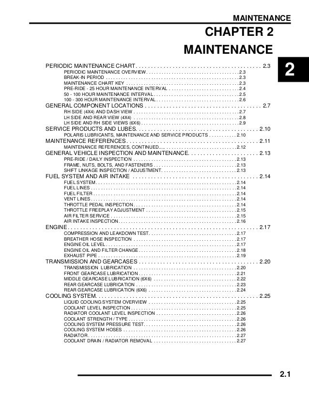 2008 Polaris Ranger 6X6 700 EFI Service Repair Manual