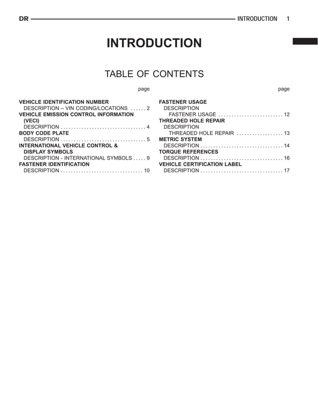 2006 DODGE RAM 1500 REPAIR MANUAL PDF visual data 5