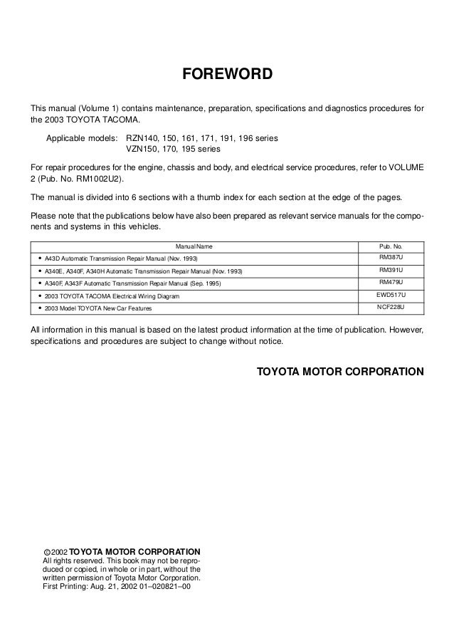 Toyotum Tacoma Transmission Electrical Wiring Diagram