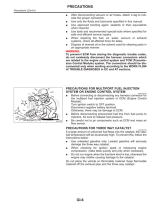 2001 Nissan Pathfinder Service Repair Manual PDF