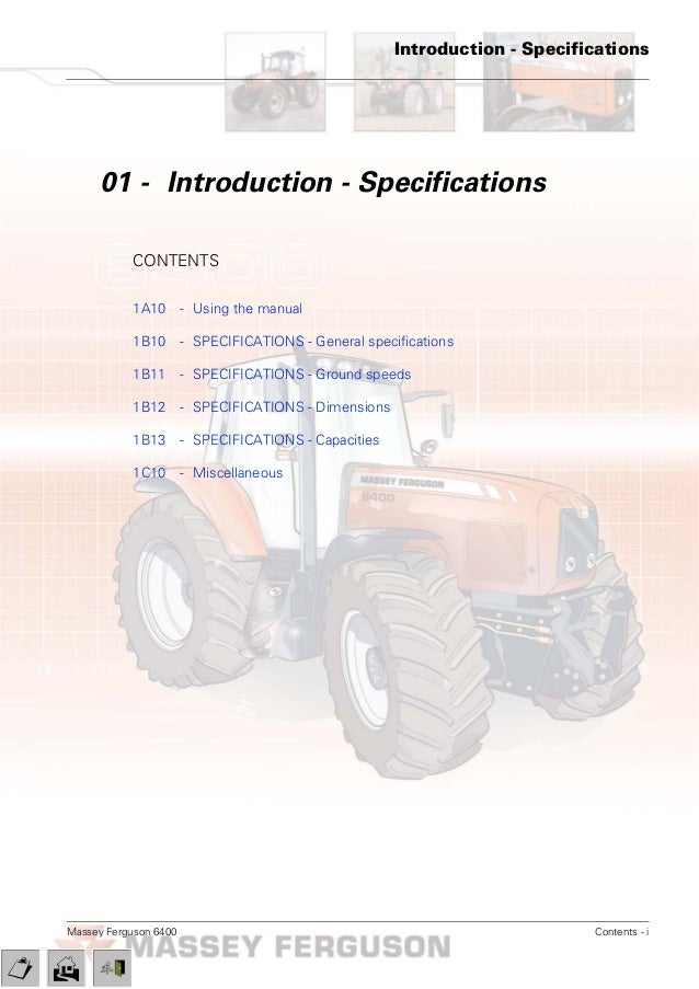 Massey Ferguson Mf 6485 Tractor Service Repair Manual