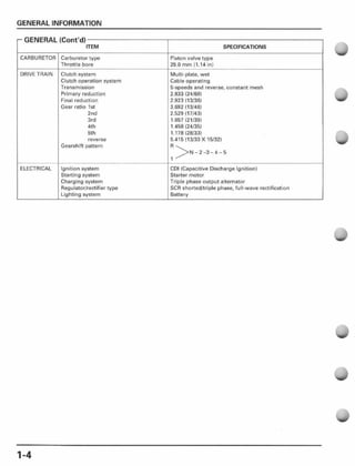 2003 HONDA 400EX SERVICE MANUAL PDF visual data 5