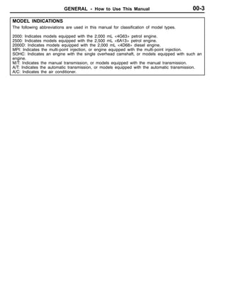 2002 MITSUBISHI GALANT REPAIR MANUAL PDF visual data 4